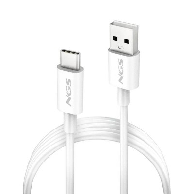 NGS CABLE CARGA RAPIDA USB A A USB C 1M BLANCO