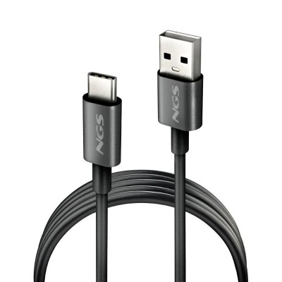 NGS CABLE CARGA RAPIDA USB A A USB C 1M NEGRO