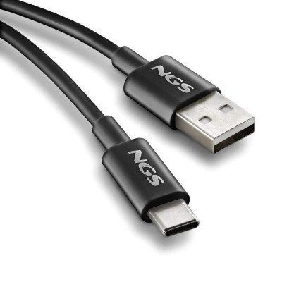 NGS CABLE CARGA RAPIDA USB A A USB C 1M NEGRO