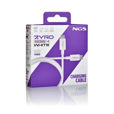 NGS CABLE CARGA RAPIDA USB C A USB C 1M BLANCO