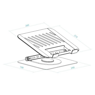 Tooq Soporte mesa 360º dispositivos 11 17 Plata