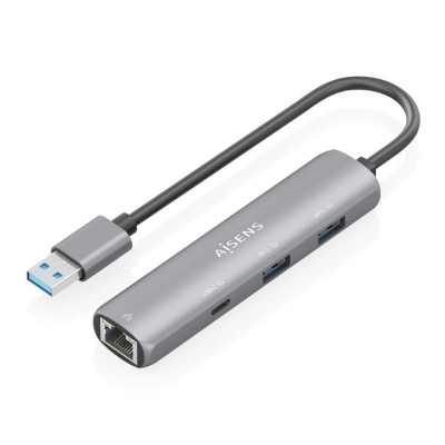 Aisens USB A 30 Dock a RJ45 Hub 1xUSB C 2xUSB A