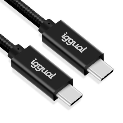 iggual Cable USB C 32 Gen2x2 100W 5A 4K 1m nylon