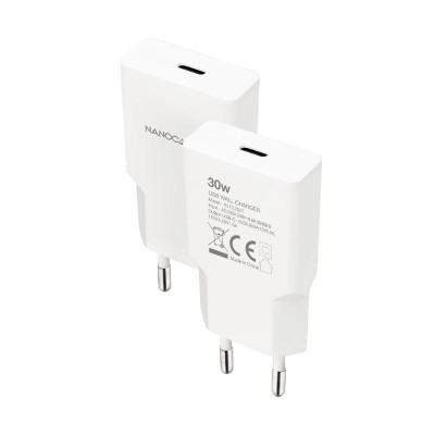Nanocable Cargador USB C PD 30W Blanco