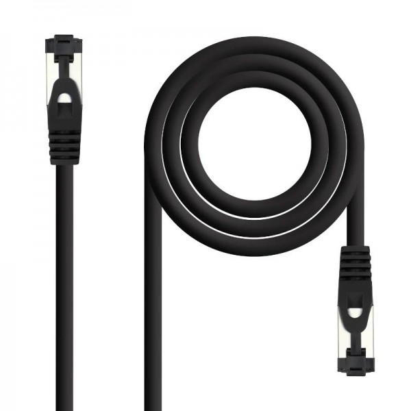 Nanocable Cable red Cat. 8.1 2GHZ SSTP Negro 0,25m