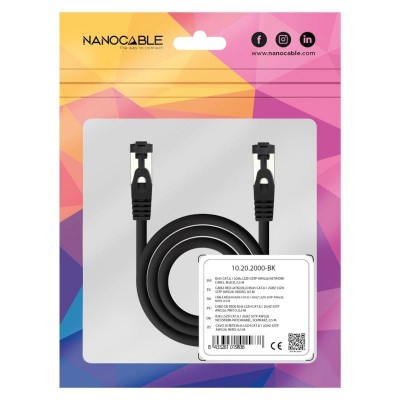 Nanocable Cable red Cat 81 2GHZ SSTP Negro 2m