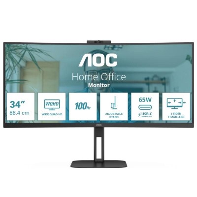 AOC CU34V5C Monitor 27 2K HDMI USBc MM AA cur