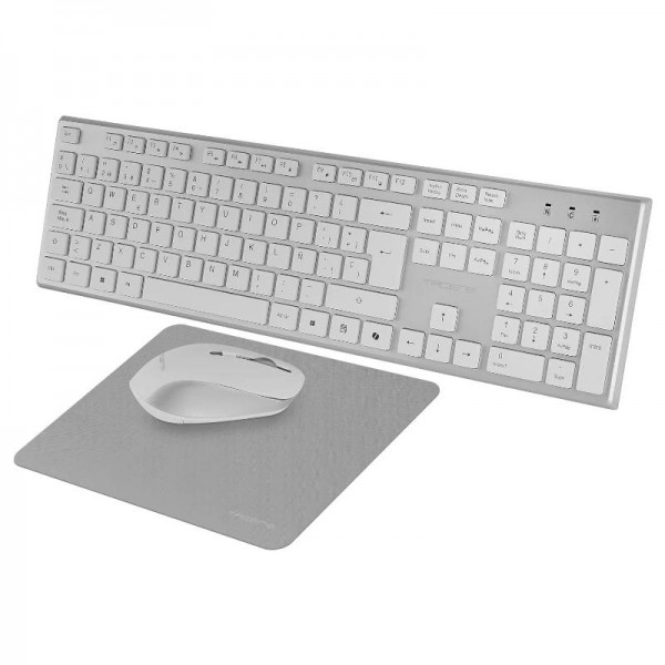 Tacens 3EN1 Teclado+Ratón+Alfom Inalámbrico Blanco