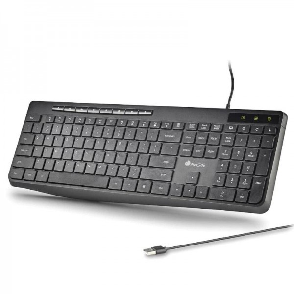 NGS Teclado USB SPECTRA Ultra Slim Silen. USB-A