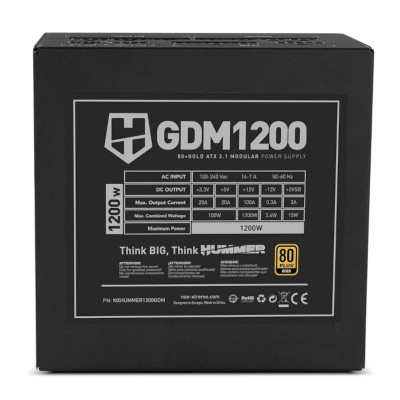NOX HUMMER GDM1200W Fuente modular ATX31 80GOLD