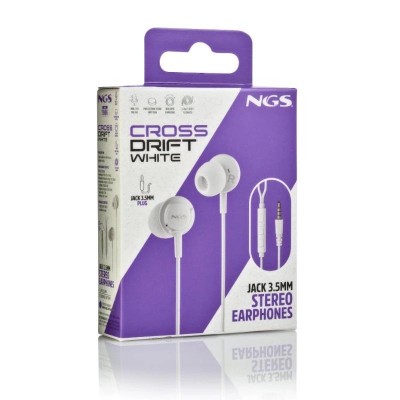 NGS Auricular CROSSDRIFT Blanco cable JACK 35 Mm