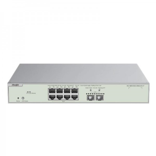Reyee NBS3300-8MG2XS-P L2 8xmG PoE 2xSFP+ 240W