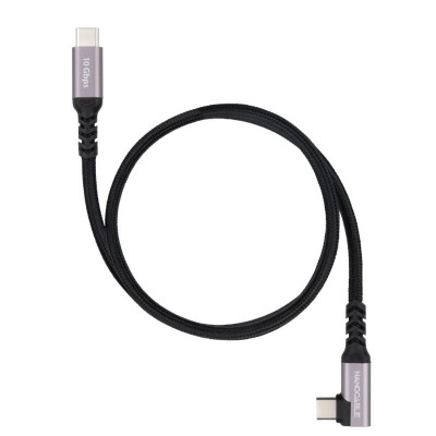 Nanocable Cable USB C 32 GEN2 Acodado 100W 05 M