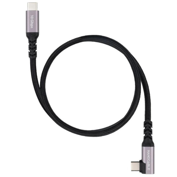 Nanocable Cable USB-C 3.2 GEN2 Acodado 100W 3 M