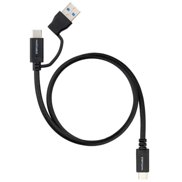 Nanocable Cable USB-C+USB-A/USB-C 3.2 GEN2 2 M
