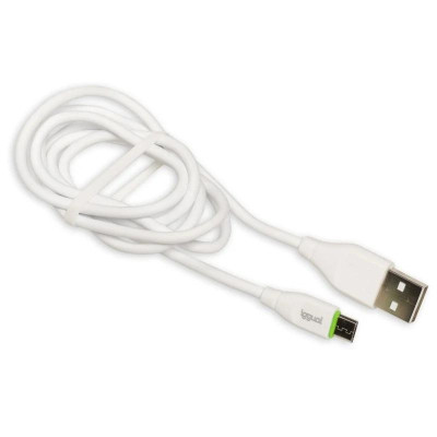 iggual cable USB A micro USB 100 cm blanco