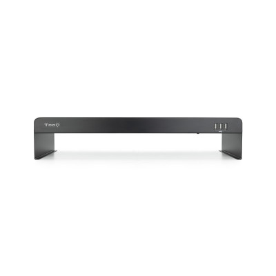 Tooq Soporte elevador monitor portatil 3xUSB negro