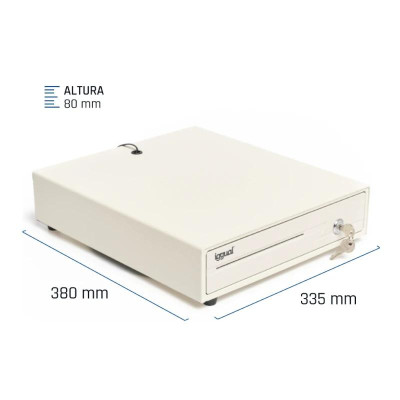 iggual Cajon portamonedas IRON 10W 38cm 46 blanco