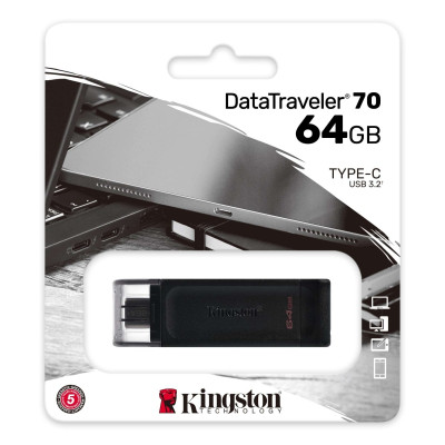 Kingston DataTraveler DT70 64GB USB C 32 Negro
