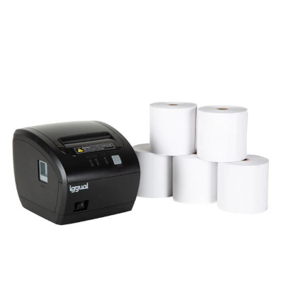 iggual Kit impresora termica TP7001 5 rollos iggual Kit impresora termica TP7001 5 rollos