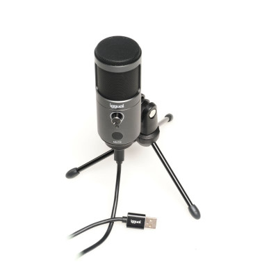iggual Microfono condensador Podcasting Pro gris