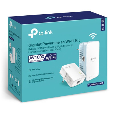 TP Link TL WPA7517 KIT PWRL ac WiFi AV1000 GbE