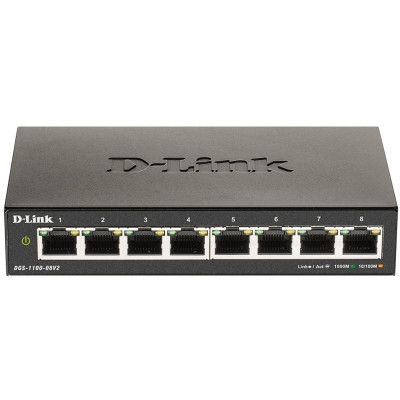 D Link DGS 1100 08V2 E Smart Switch 8xGbE L2