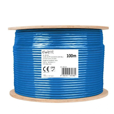 Ewent Bobina Cable Red CAT6A U UTPLSZH100m