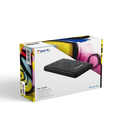 Tooq Caja externa 25 SATA USB31 Gen1 Negra