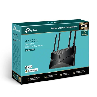 TP Link Archer AX53 Router WiFi6 AX3000 4xLAN 1xWA