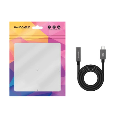 Nanocable Cable USB 32 Gen2 USB C M H 05 M Negro Nanocable Cable USB 32 Gen2 USB C M H 05 M Negro