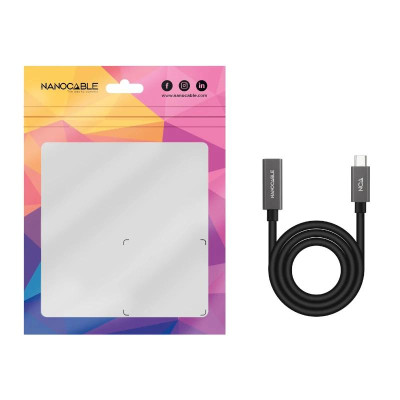 Nanocable Cable USB 32 Gen2 USB C M H 15 M Negro Nanocable Cable USB 32 Gen2 USB C M H 15 M Negro