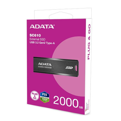 ADATA SC610 SSD Externo 2TB USB 32 Gen2 Negro