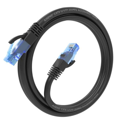 Aisens Cable RJ45 Cat6 UTP AWG26 CCA Negro 20M Aisens Cable RJ45 Cat6 UTP AWG26 CCA Negro 20M