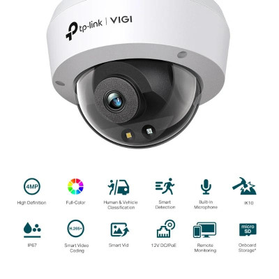 VIGI Camara IP Domo C240 4MP Plast Full Color 4mm