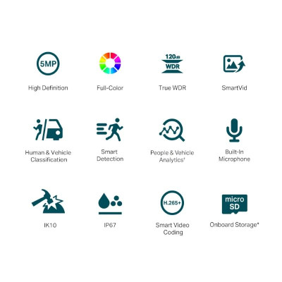 VIGI Camara IP Domo C250 5MP Plastico Full Color 2