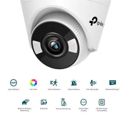 VIGI Camara IP Turret C440 W 4MP Plastico FColor W