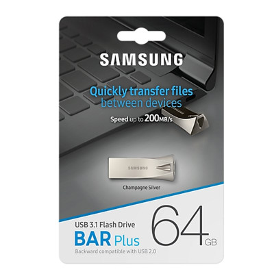 Samsung Bar Plus 64GB USB 31 Champaign Silver