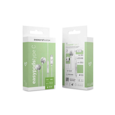 Energy Sistem Auriculares EasyPods Type C Snow Energy Sistem Auriculares EasyPods Type C Snow