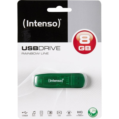 Intenso 3502460 Lapiz USB 20 Rainbow 8GB Verde